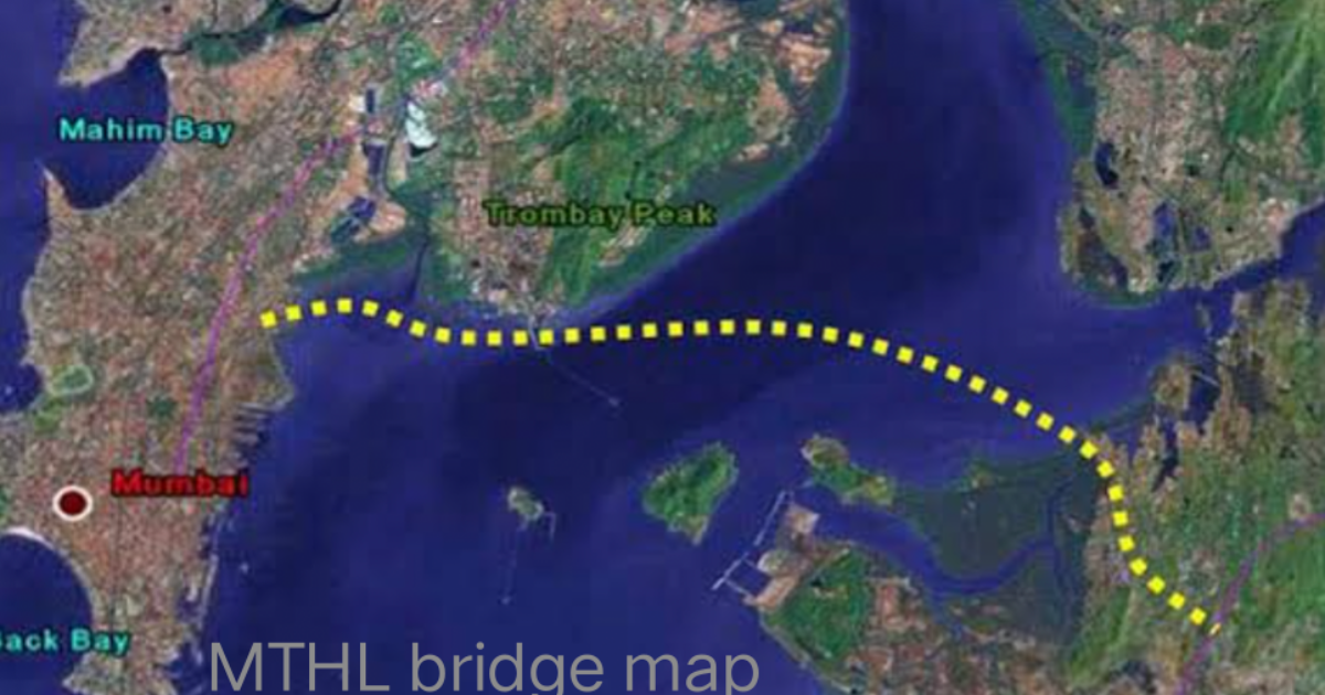 MTHL bridge map